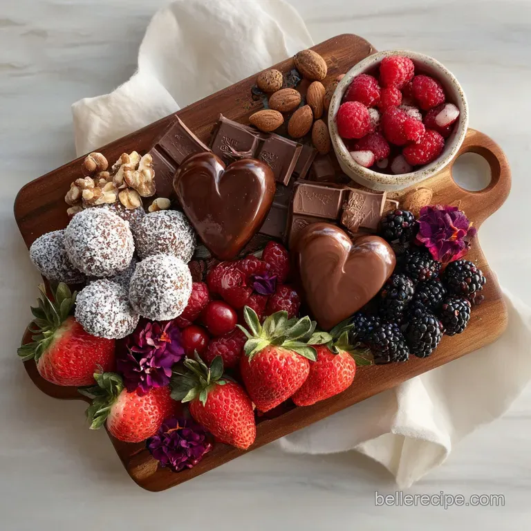 Best Valentines Day Charcuterie Idea with Chocolate and Berries