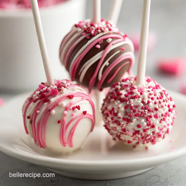 Elegant Oreo pop display: iced in pastel shades, adorned with Valentine's sprinkles, ready for sharing.