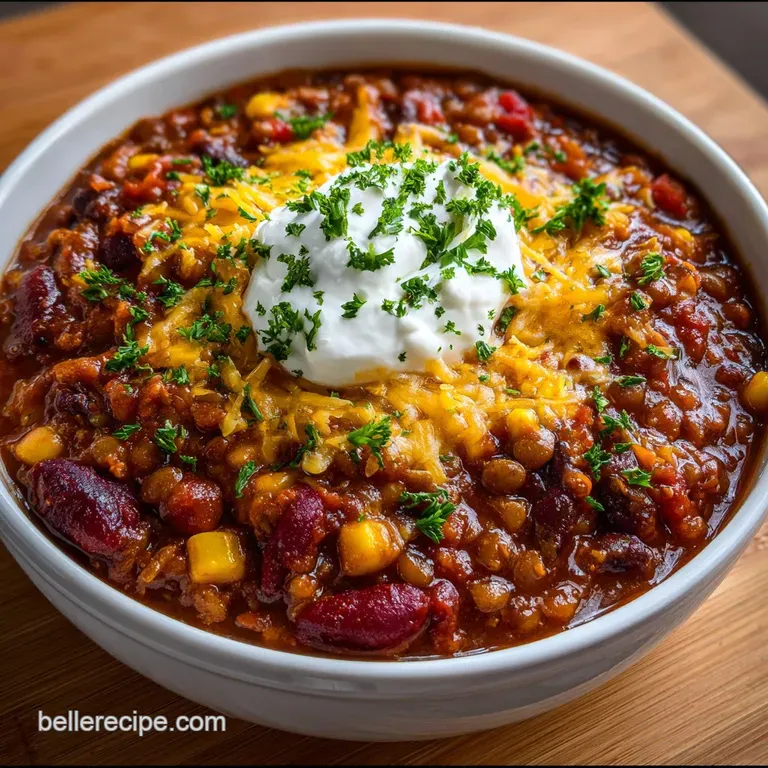 Vegan Crockpot Recipe with Lentil Chili