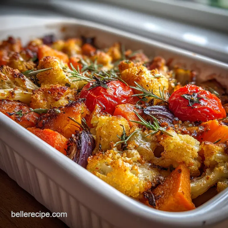 Vegan Casserole Recipe with Roasted Vegetables: Creamy Miso Bake