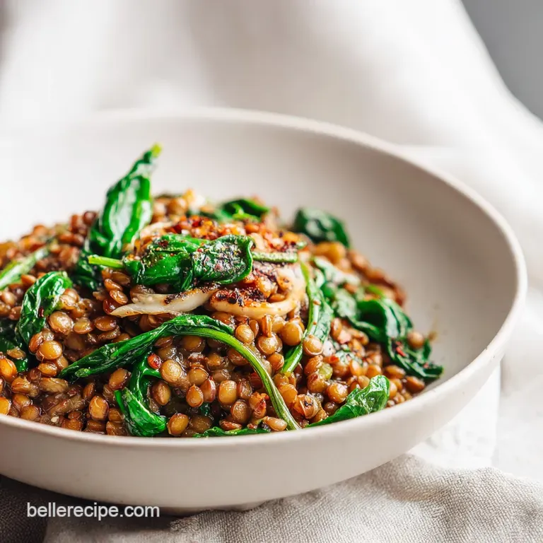 Vegetarian Crockpot Recipe with Lentils and Spinach
