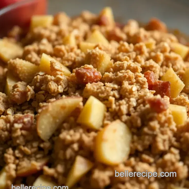 Warm and Crumbly Apple Crisp presentation
