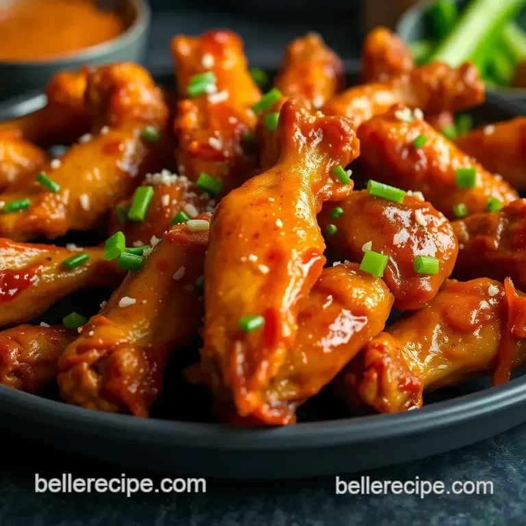 Wingstop Inspired Spicy Korean Q Chicken Wings presentation