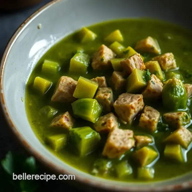 Zesty Authentic Chili Verde – Tangy Pork in Green Tomatillo Sauce presentation