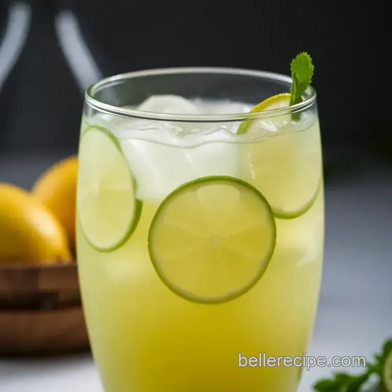 Zesty Homemade Limeade presentation