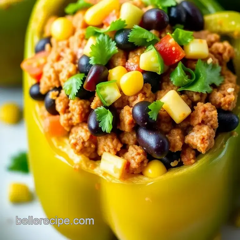 Zesty Taco Stuffed Bell Peppers presentation